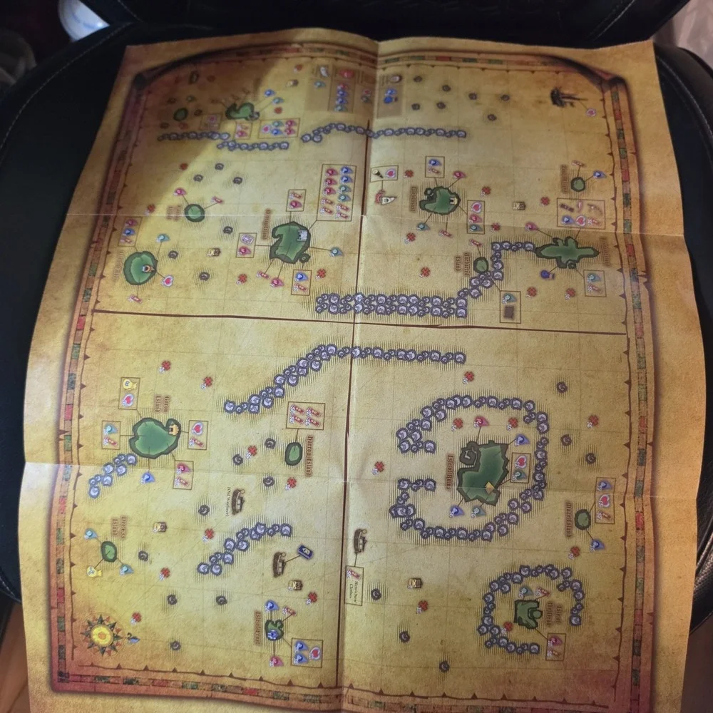 Legend of Zelda Phantom Hourglass Strategy Guide And Map Poster Premiere Edition